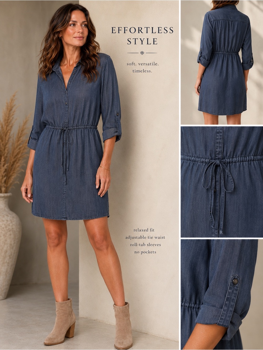 ✨ Maurices Dark Wash Denim Shirt Dress ✨ Bundle & Save ✨ SZ M ✨ Fast Shipping